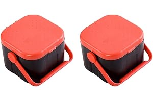 OUNONA Live Worm Container 3.94X3.94X2.95 Inch Portable Breathable Earthworm Box for Fishing Tackle and