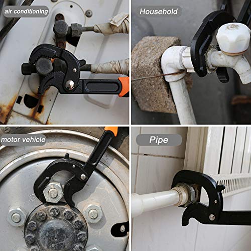 Boeray Adjustable Wrench Quick Multi-function Self-Adjusting Spanner Power Grip Pipe Wrench 1.2"-2.4"/30mm-60mm - Thumbnail 7