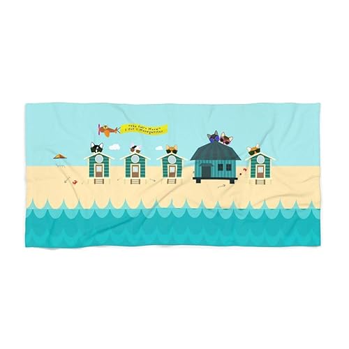 Amazon Com Catbanas On Siesta Key Cool Cats Beach Towel Handmade