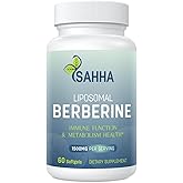 Sahha Liposomal Berberine HCL 1500mg High Bioavailability for Men and Women Overall Health Supplement