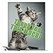 NobleWorks - Jumbo Thank You Card with Envelope (8.5 x 11 Inch), Animal Notecard, Thankful Friend - This Much Kitten J3612