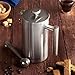 VonShef Double Wall French Press Satin Polished Stainless Steel Cafetiere Coffee Filter with Measuring Spoon and Sealing Clip, 8 Cup
