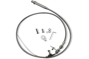 DEMOTOR PERFORMANCE Stainless Braided Kick Down Cable Detent For GM Chevy TH350 Transmission