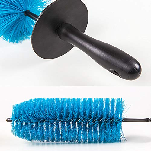 yodaliy Portable Car Tire Wheel Rim Brush Multipurpose Car Wheel Brush Tire Cleaning Brush Long Soft Bristle Scrub Cleaner for Tire Rim Vehicle Motorcycle Engine Auto Detailing Tools