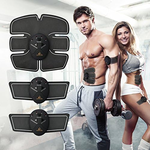 AB Stimulator &amp; Muscle Toner: Lightweight, Unisex, Portable/Wireless Muscle trainer with 6 different modes and 10 levels of impulse muscle stimulation, Multi-Functional use for Arms/Legs/Glutes/Waist