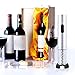 QcoQce Cordless Automatic Wine Opener - Electric Wireless Bottle Opener - Battery-Operated Corkscrew - With Foil Cutter/Stand and Batteries Included(Black) (white)