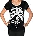 Halloween Pregnant Skeleton Ninja Baby X-Ray Funny Pregnancy Maternity Shirt Medium Black
