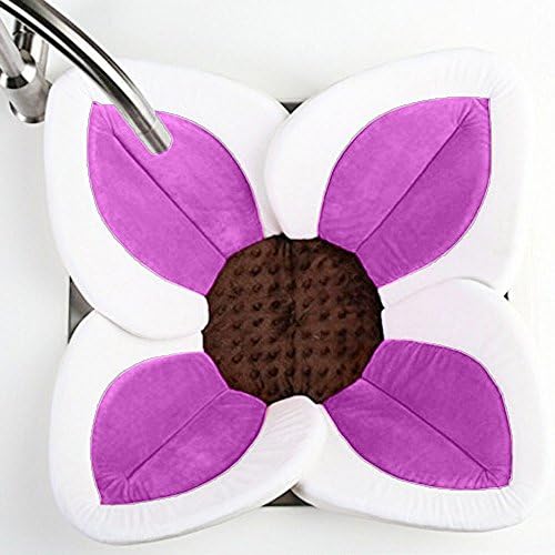 Non-Slip Portable Blooming Lotus Tubs Safe Comfy Bathing Pad Sink Bath for Baby Infant Pets Cleaning Shower by DMZing (Purple)