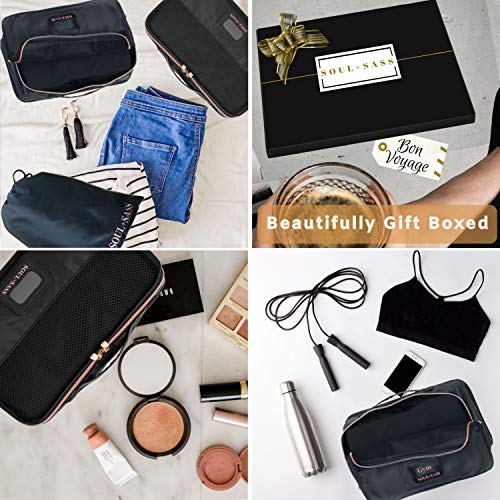 Soul+Sass Suitcase Carry on Travel Packing Cubes for Luggage with