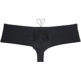 JAXFSTK Men's Brazilian Bikini Thong Swimwear Drawstring Swimsuit Shiny Cheeky Swim Boxer Briefs Trunks