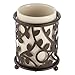 iDesign Vine Decorative Steel and Ceramic Bathroom Tumbler Cup - 3.5