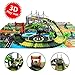 Dinosaur Toys Race Track with a Dinosaur Playmat - 142 Pcs Flexible Tracks Playset,2 Dinosaurs and Multiple Elements for 3,4,5,6 Year Old Boys and Girls