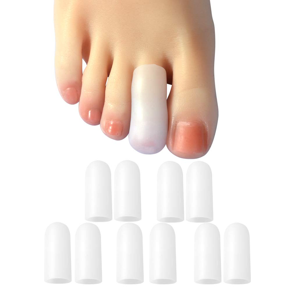 Hoogoo 10 Pack Gel Toe Caps and Protectors, Toe Covers, Protect Toe from Rubbing