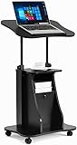 Tangkula Mobile Laptop Podium, Height Adjustable
