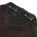 REECHO Fashion Full Length Synthetic 1 Piece Layered Clip in Hair Bangs Fringe Hairpieces Hair Extensions Color – Dark Brownthumb 4