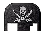 NDZ Performance for Glock 17 19 21 22 23 27 30 34 36 41 Rear Plate Blk G1-4 Skull Jolly Roger 2