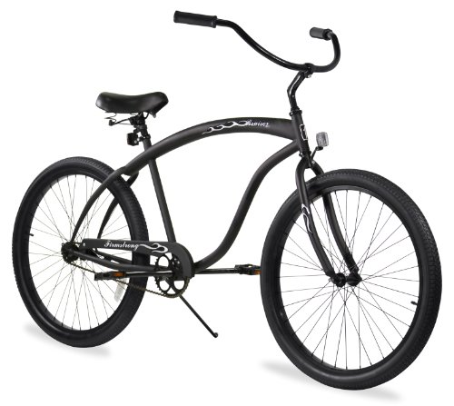 Firmstrong Bruiser Man Single Speed Beach Cruiser Bicycle, 26-Inch, Matte Black