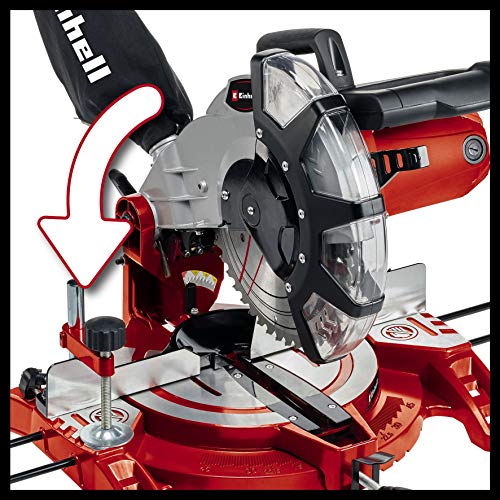 Einhell Kapp Gehrungssäge TC-MS 2513 L (1600 W, Sägeblatt Ø 250 mm, Schnittbreite 130 mm, schwenkbarer Sägekopf, Laser) – Bild 6