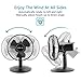 OPOLAR First Oscillating Mini Fan, AA Battery (not Included) Operated or USB Powered, Portable Table Fan, 3 Speeds, Adjustable Head, Enhanced Airflow and Low Noise, Personal Office Fan for Home-Black