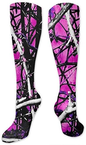 Willbegood99 Muddy Girl Camo Men's Fun Dress Socks Colorful Pattened Novelty Mid-Calf Crew Socks Premium Cotton Vibrant Art Socks