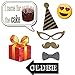 Birthday Photo Booth Props - 41-pc Kit with 8 x 10-Inch Sign, 60 Adhesive Pads, 45 Sticks