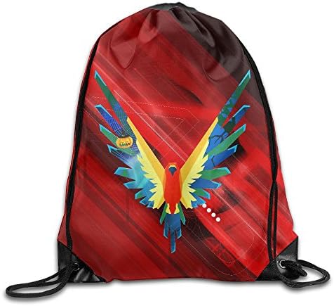 Logan Paul's Parrot Logo Bag, Maverick Design Sport Gym Sack Drawstring Backpack Bag