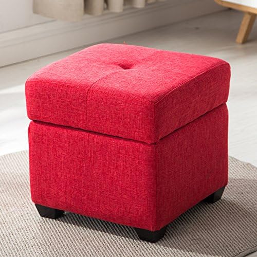Storage ottoman,Storage stool Modern simple Changing shoes stool Bench-E 40x40x40cm(16x16x16)