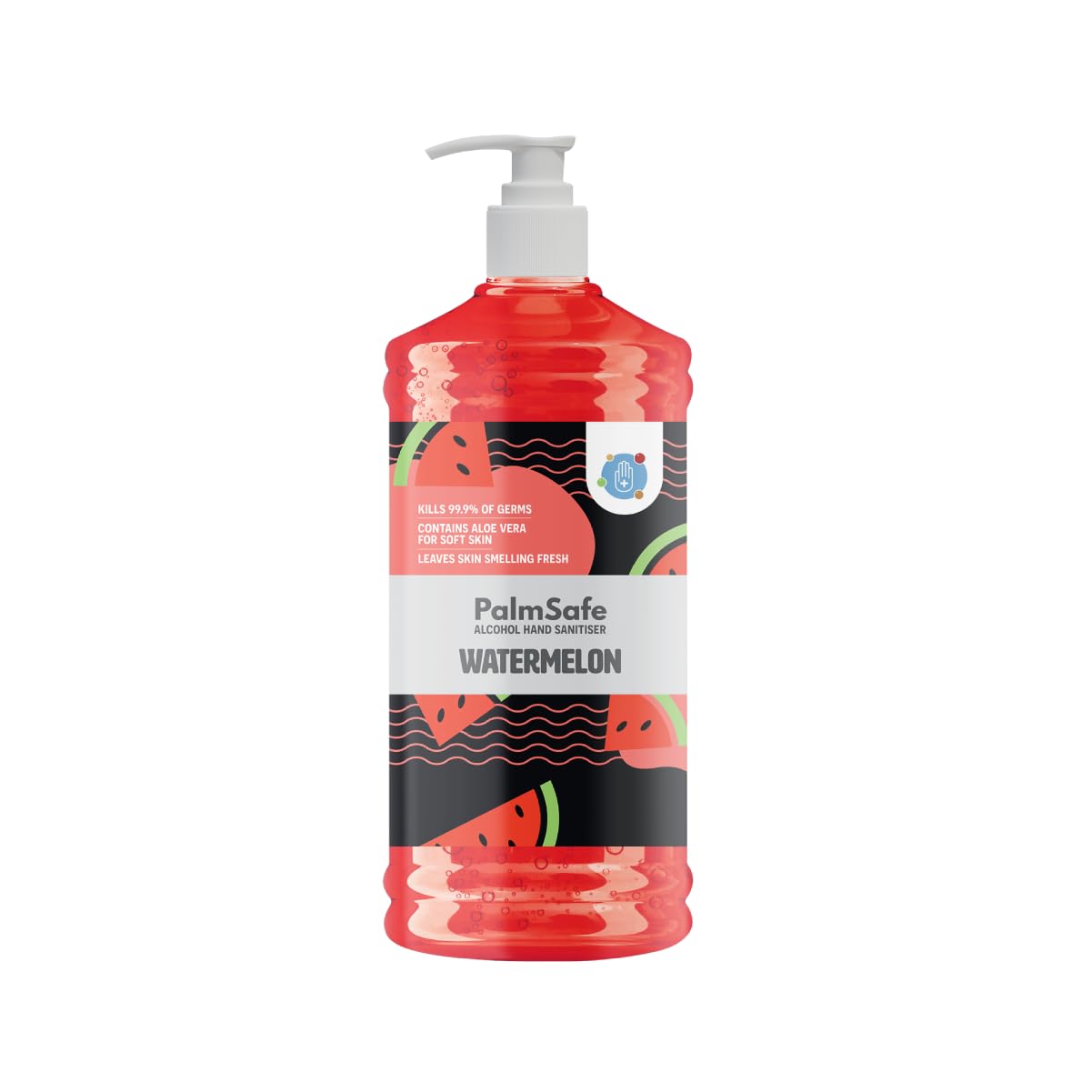 Palm Safe Watermelon Alcohol Hand Sanitiser 1 Litre Pump Bottle