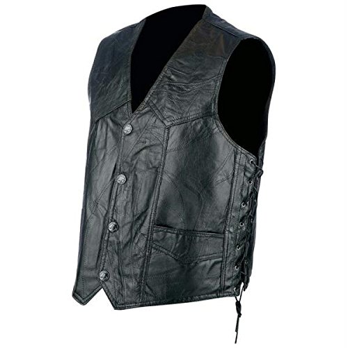 Buffalo side lace vest, black