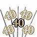 Adult 40th Birthday - Gold - Paper Straw Decor - Birthday Party Striped Decorative Straws - Set of 24