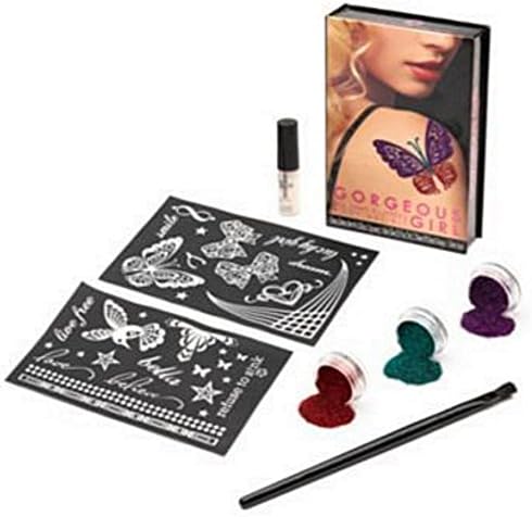 Gorgeous Girl All That Glitters Body Art Glitter Temporary Tatoo Kit