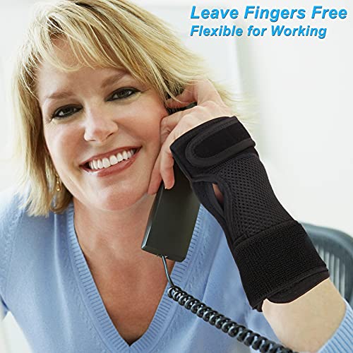 Carpal Tunnel Wrist Brace Night Support, PEIZSON Wrist Support Braces Right Hand with Splint for Tendonitis, Arthritis, Sprain, Carpal Tunnel Syndrome, Carpal Tunnel Pain Relief Brace for Men & Women