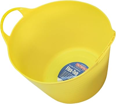 Faithfull Flex Tub 15L Yellow Garden DIY Building Farming Multi-Purpose Bucket