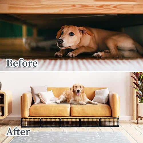 Ssumght Under Couch Blocker, Under Bed Blocker for Pets Toys Barrier,12 Pack Furniture Couch Guards Bumper for Stopping Cats Dogs from Getting Under Sofa Gap,37 * 17cm,Total Length 442cm