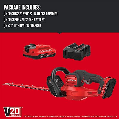 craftsman 20v hedge trimmer