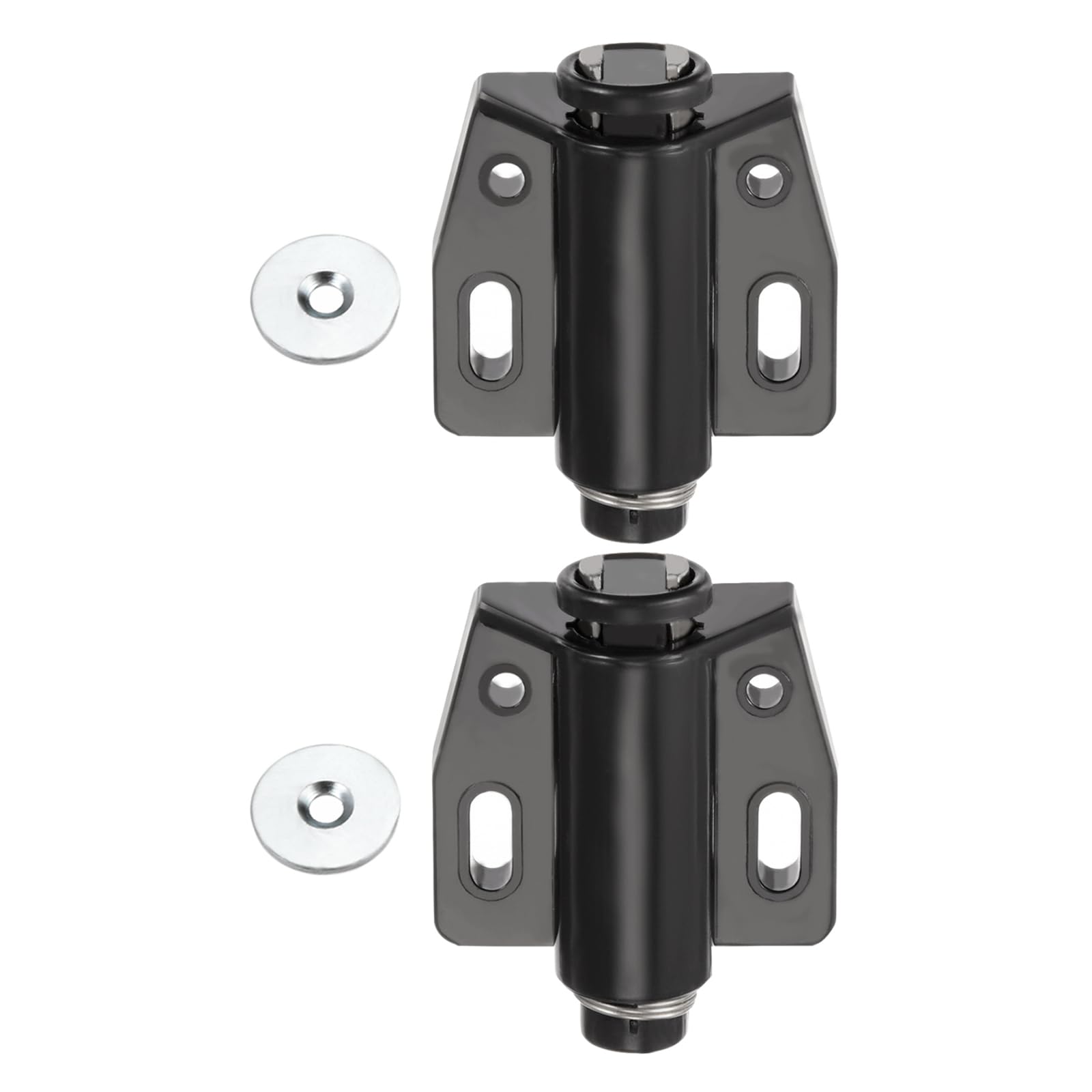 DTGN 47x38mm(LxW) Cabinets Magnets Latch - 2 Pack - Good for Kitchen Cupboard Drawer Furniture - Nylon Magnetic Closure Closet Door Catch - Black