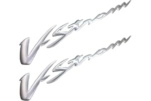 YECNECTY 1 Pair 3D Chrome Motorcycle Emblem Badge Decals Scooter Motorbike Reflective Stickers Compatible with Suzuki V-Strom 250 DL 650 1000 XT