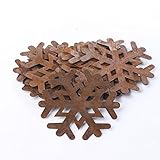 Factory Direct Craft Group of 12 Ornate Primitive Rusty Tin Snowflake Cutouts for Displaying, Crafting and Creating