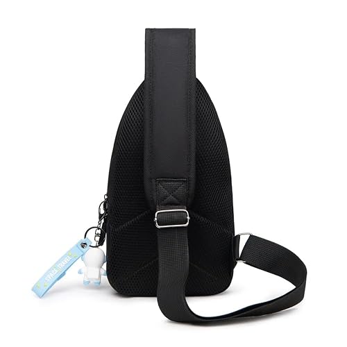 CUSALBOY One-Shoulder Backpack With USB Port & Earphone Hole - Cartoon Luminous Pattern, Youth Leisure Bag - View #6