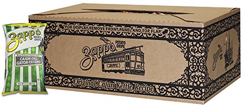 Zapp's Kettle Chips Bag, Cajun Dill Gator-Tators, 2 oz. (Pack of 25)