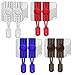 AMLY 4 Pairs of Elastic No Tie Shoelaces, Upgraded Lock, Reflective Shoe Laces for Kids and Adults (White-Brown-Blue-Red)