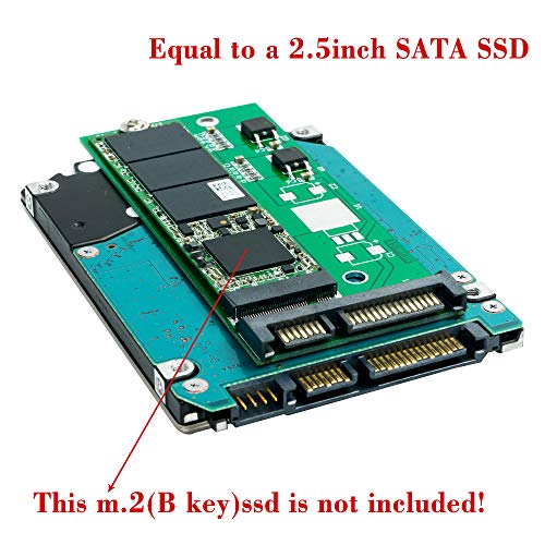 QNINE M.2 to SATA Adapter Card, NGFF SSD Converter to 2.5 or 3.5 Inch SATA3.0 for Laptop or Desktop, Support B or M Key SATA Based Solid State Hard Drive Model 2230 2242 2260 2280 - Thumbnail 5