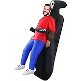 Riidmaax Inflatable Costume Adult Grim Reaper, Scary Blow Up Costume for Women Men, Catched by Grim Reaper for Halloween Party