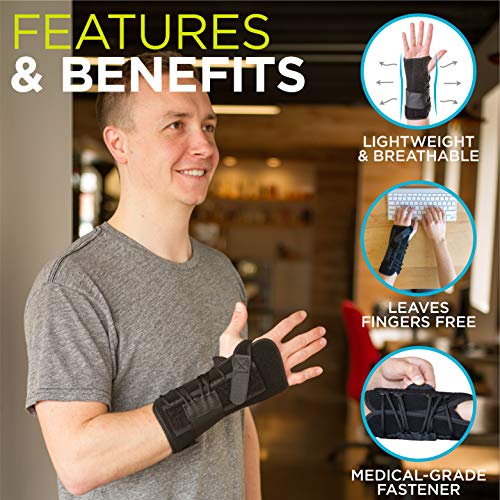 BraceAbility Gaming Wrist Brace Video Game Support Guard for Console, Laptop, or PC Computer