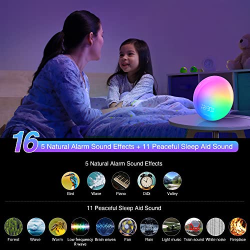 Sprening Sunrise Wakeup Alarm Clock Bedrooms Hue Wake Up Light with