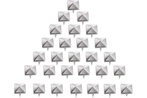 400 Sets DIY Leathercraft Spike Rivets, 4MM-7MM Leather Craft Rivet Four Jaw Rivets Spikes Studs Metal Pyramid Studs Handicra
