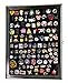 Lapel Pin Pins Display Case Cabinet Wall Rack Holder Disney Hard Rock Military Pins (Black Finish)