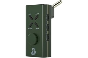 JUSTPRO Guitar Headphone Amp, Mini Guitar Headphone Amplifier USB Rechargable Plug-in Portable Pocket Guitar Amplifier with 24 Multi-Effects Clean Overdrive Distortion Modulation Delay and Reverb