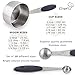 Measuring Cups and Measuring Spoons set by Chef U | Stainless Steel Measuring Cups and Spoons Set of 10 | Liquid Measuring Cup or Dry Measuring Cup Set | Stainless Measuring Cups | Nesting (Gray)