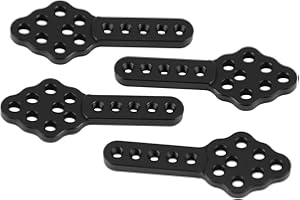 4PCS Adjustable RC Car Shock Absorber Damper Mount Metal Fit for 1/10 Crawler Model Car Accessory(Black)